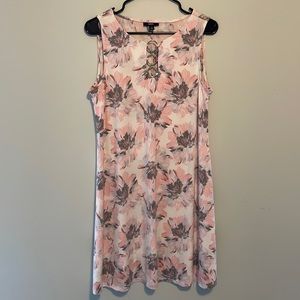 MSK pink floral dress